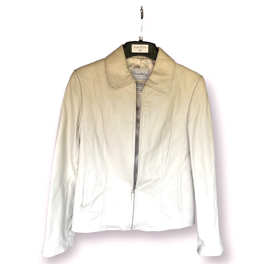 Vintage Pamela McCoy Leather Jacket - White XS
